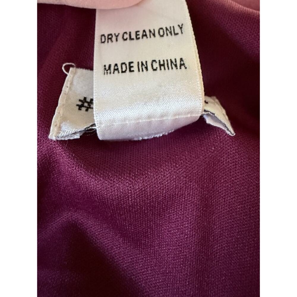 LEVKOFF Burgundy Chiffon Bridesmaid Dress Size 6 Formal Maxi - Picture 6 of 7